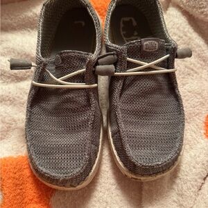 Hey Dude Dark Gray Slip-On Shoes Wendy